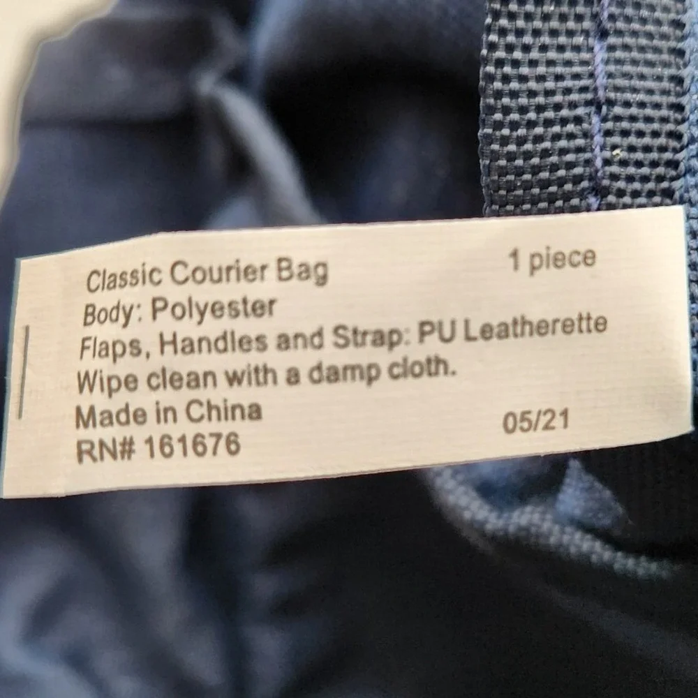 Classic‎ Courier Bag AARP Blue Pockets Handles and Adjustable Strap Utility